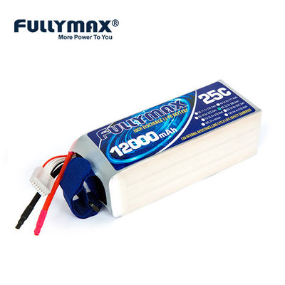 batteria commerciale del fuco di capacità elevata delle cellule di chimica 25C 6 della batteria di 22.2V 6s 12000mah Lipo