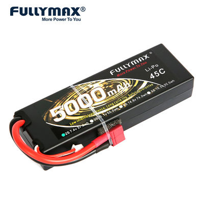 batteria 7.4v del polimero del litio accumulatore per di automobile di 2S Lipo Rc 5000mah 45C