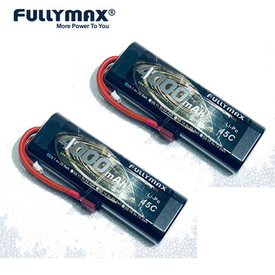 Cassa dura rotonda della batteria 4000mah 2S1P 45C di V Lipo con Deans Plug
