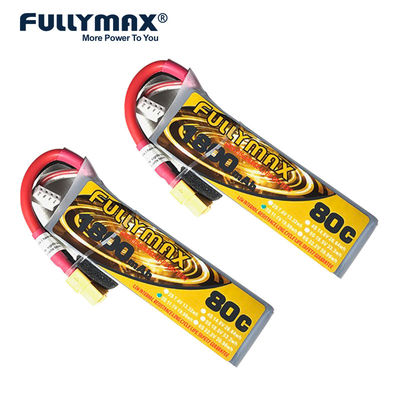 batteria ricaricabile telecomandata dell'elicottero del connettore 11.1v 1800mah Lipo 3s 80c della batteria xt60 del rc di lipo