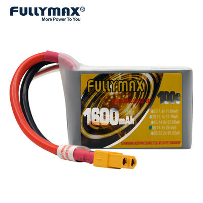 batteria Fpv Rc di 1600mah 18.5v 5s 100c Lipo che corre batteria Lipo Fullymax