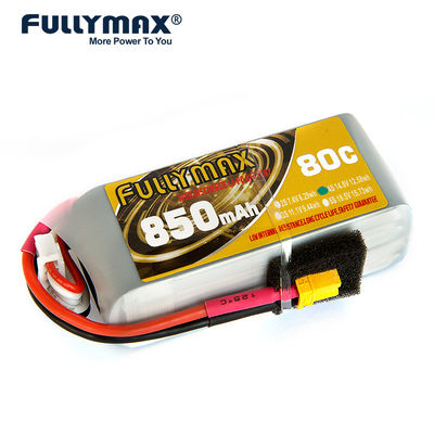 Fullymax Lipo 4s 850 MAH Lipo 14.8V 80C con il modello Battery Pack di decano Style T Connector Quadcopter FPV RC
