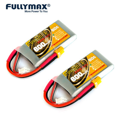 tasso di scarico della batteria 80C delle cellule FPV Lipo 7,4 V Rc della batteria 2 di 2S 7,4 V 600mah Lipo alto