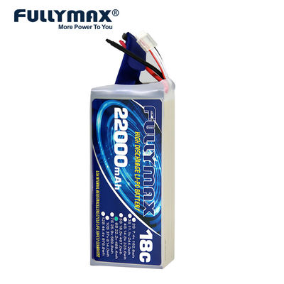 batteria commerciale del fuco del caricatore del fuco 22.2V 18C della batteria di 6s 22000mah Lipo