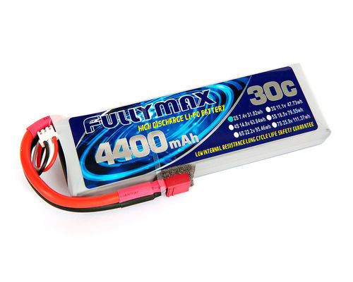 La batteria di FULLYMAX Li-po imballa 30C 4400mAh 2S 7.4V con la spina di T per il camion Heli Airplane del crogiolo di automobile di RC