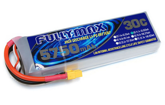 Pacchetto 30C 5750mAh 3S 11.1V della batteria di FULLYMAX LiPo con il connettore XT60 per gli elicotteri degli aerei RC delle automobili RC di RC