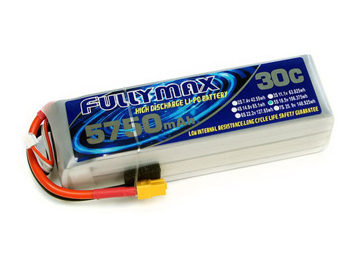 Batteria del pacchetto 30C 5750mAh 5S 18.5V della batteria di FULLYMAX LiPo con il connettore XT60 per gli aeroplani degli aerei RC dell'Correzione-ala di RC Heli