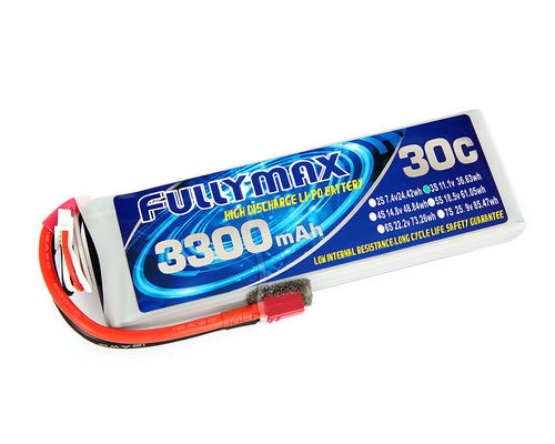 Pacchetto 30C 3300mAh 3S 11.1V della batteria di FULLYMAX LiPo con la spina di T per gli elicotteri degli aerei del crogiolo di camion delle automobili di RC