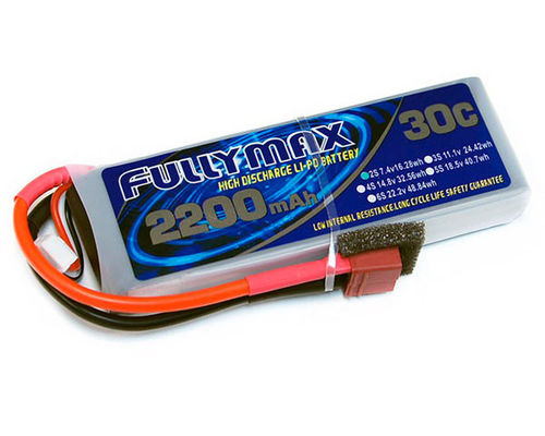 la batteria di 7.4V 2s 2200mah Lipo 2s 30c Lipo con DECANI tappa la batteria dell'aeroplano del litio RC