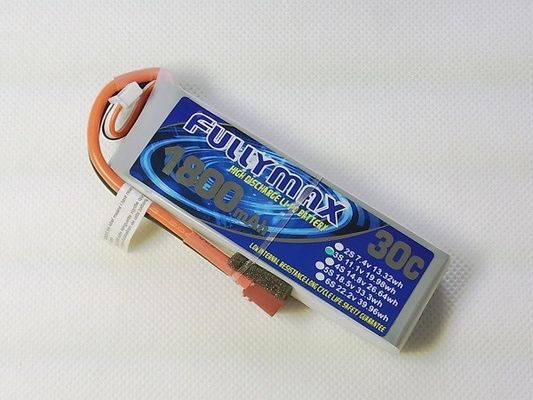 batteria di LiPo della spina di 30C 1800mAh 3S 11.1V T per l'aeroplano acrobatici lento dell'interno dell'aletta di filatoio RC