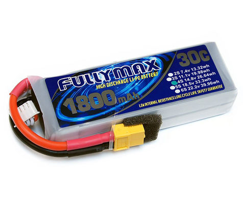 Pacchetto 30C 1800mAh 4S 14.8V della batteria di FULLYMAX LiPo con la spina XT60 per gli aerei RC Heli delle automobili RC di RC