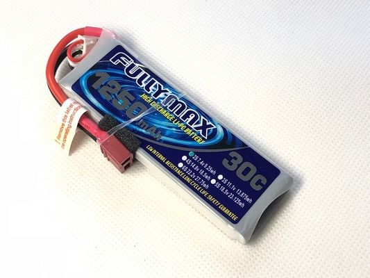 Pacchetto 30C 1250mAh 7.4V della batteria della spina 2S LiPo di T per il camion Heli Airplane del crogiolo di automobile di RC