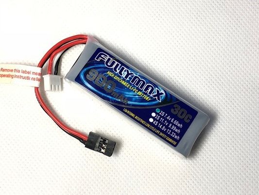 batteria di 7.4V 900mAh 30C LiPO con la spina di JUNIOR per la batteria universale del ricevitore